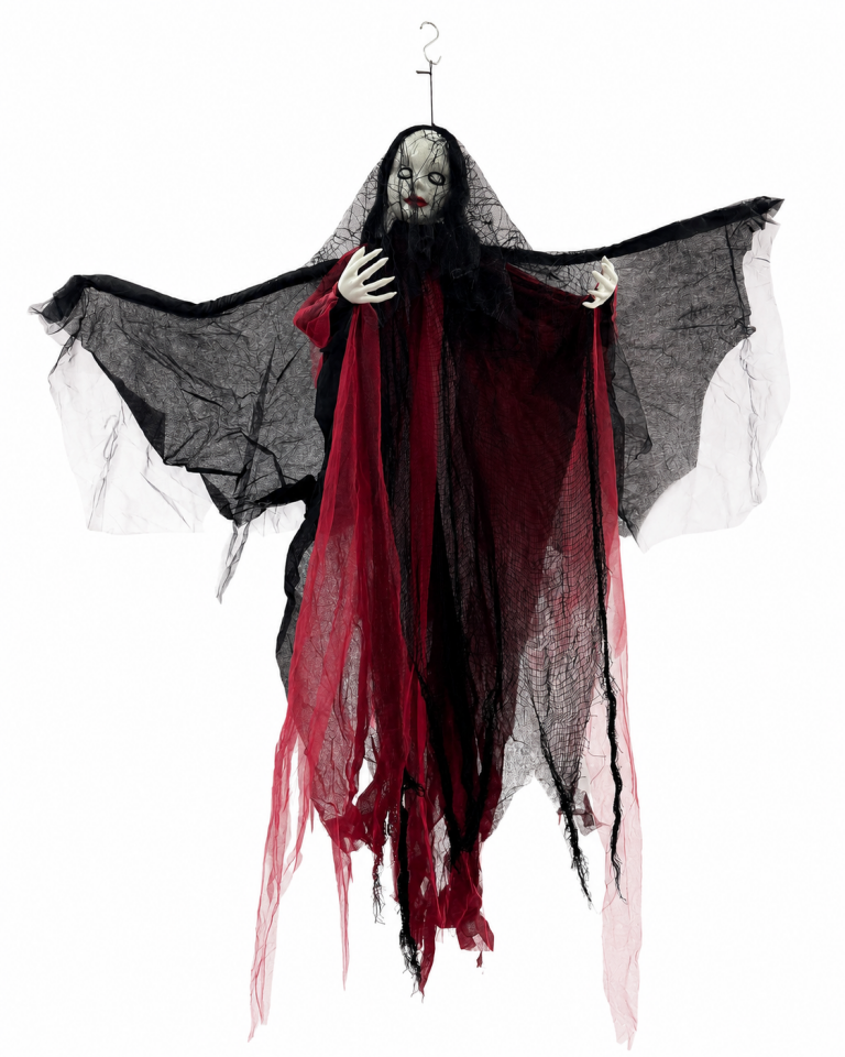 Parti Malzemeleri Asılabilir Hayalet Cadı Süsü Kırmızı Siyah Halloween Duvar Tavan Dekoru