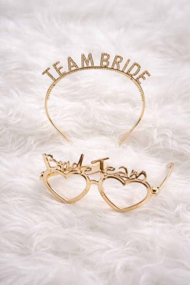 TEAM BRİDE BEKARLIĞA VEDA  TAÇ GÖZLÜK SET Metalik