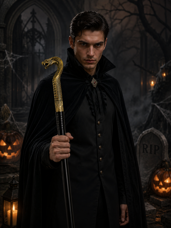 Parti Malzemeleri 80 Cm Yılan Başlı Halloween Asa – Gold Kobra Figürlü Cadılar Bayramı Kostüm Parti Aksesuarı