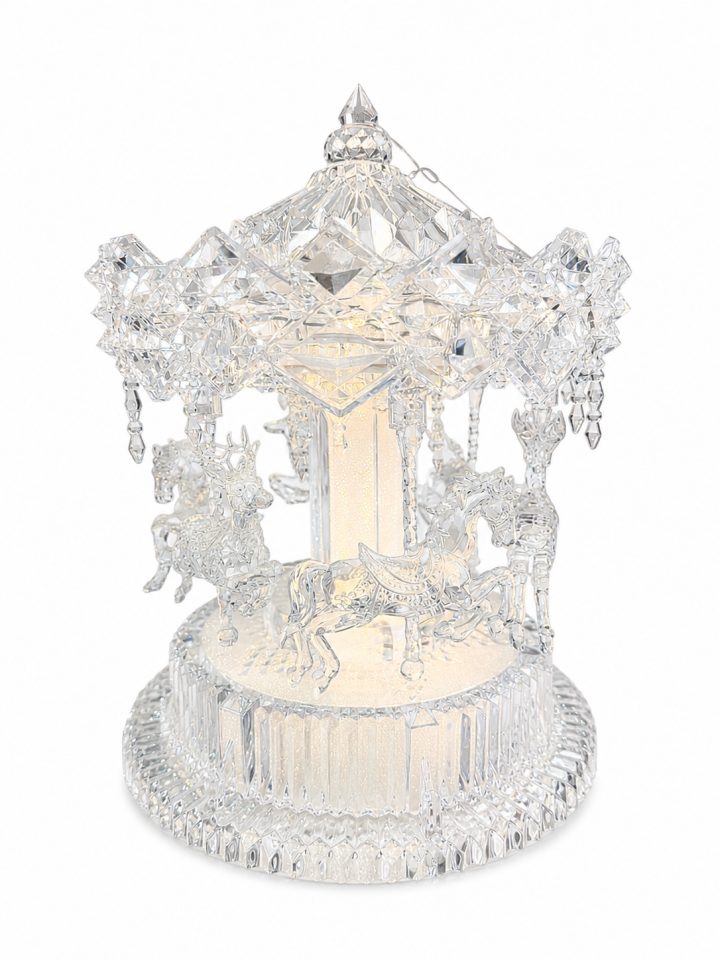 Parti Malzemeleri 28 Cm Kristal Atlı Karınca Yılbaşı Dekoru Dekoratif Carousel Süs
