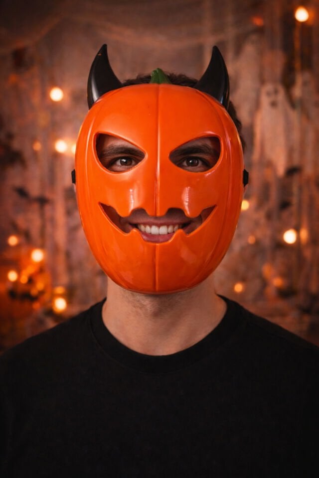 KABAK MASKE Siyah Boynuzlu