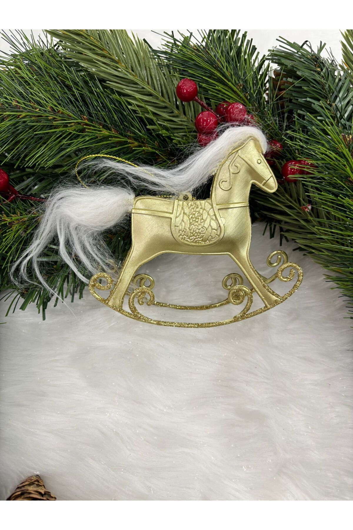 YILBAŞI AĞAÇ SÜSLEMESİ AT Sarı