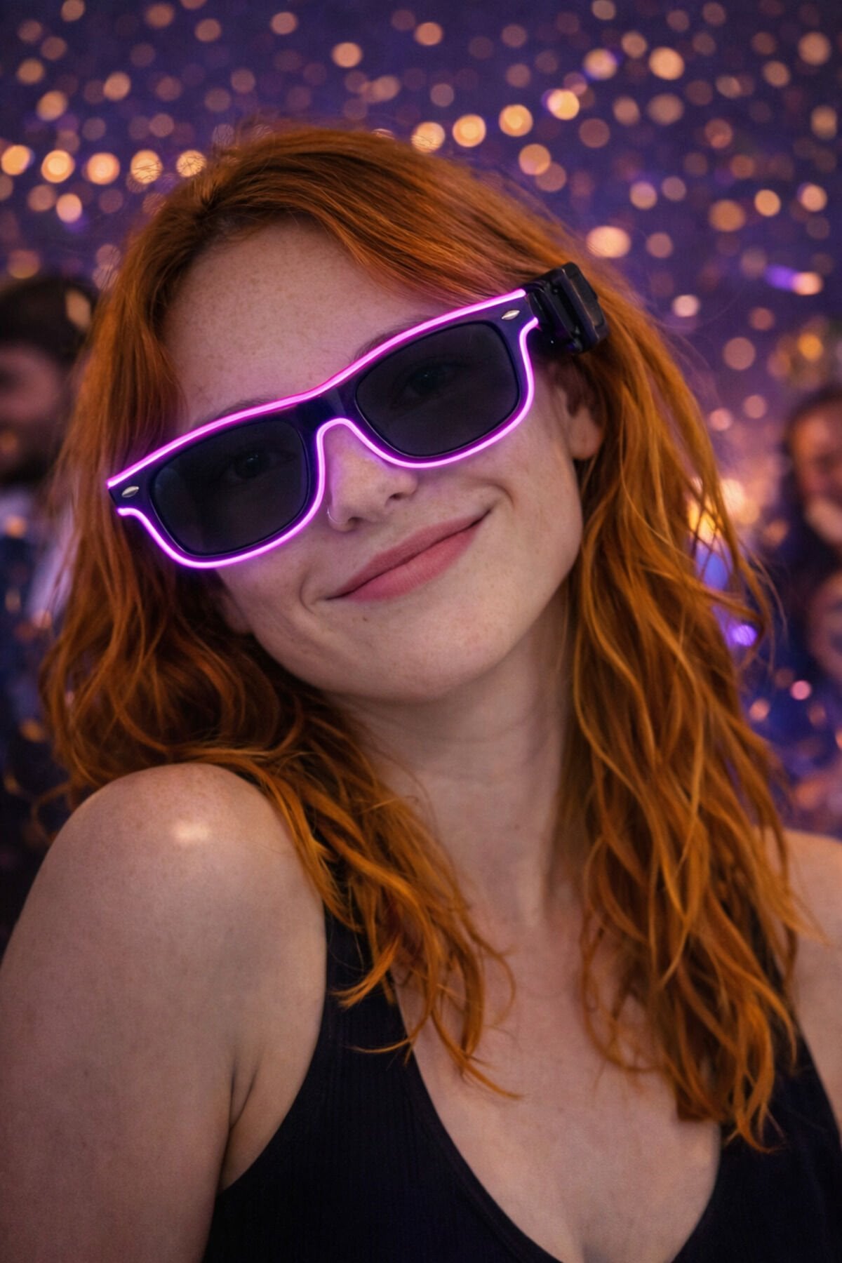 LED Işıklı Parti Gözlük Renk Değiştiren Işıklı Gözlük Festival, Doğum GünÜ Pembe