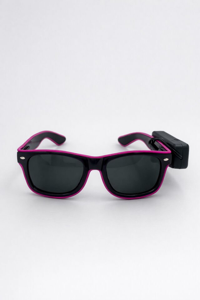 Parti Malzemesi  LED Işıklı Parti Gözlük Renk Değiştiren Işıklı Gözlük Festival, Doğum GünÜ Mor