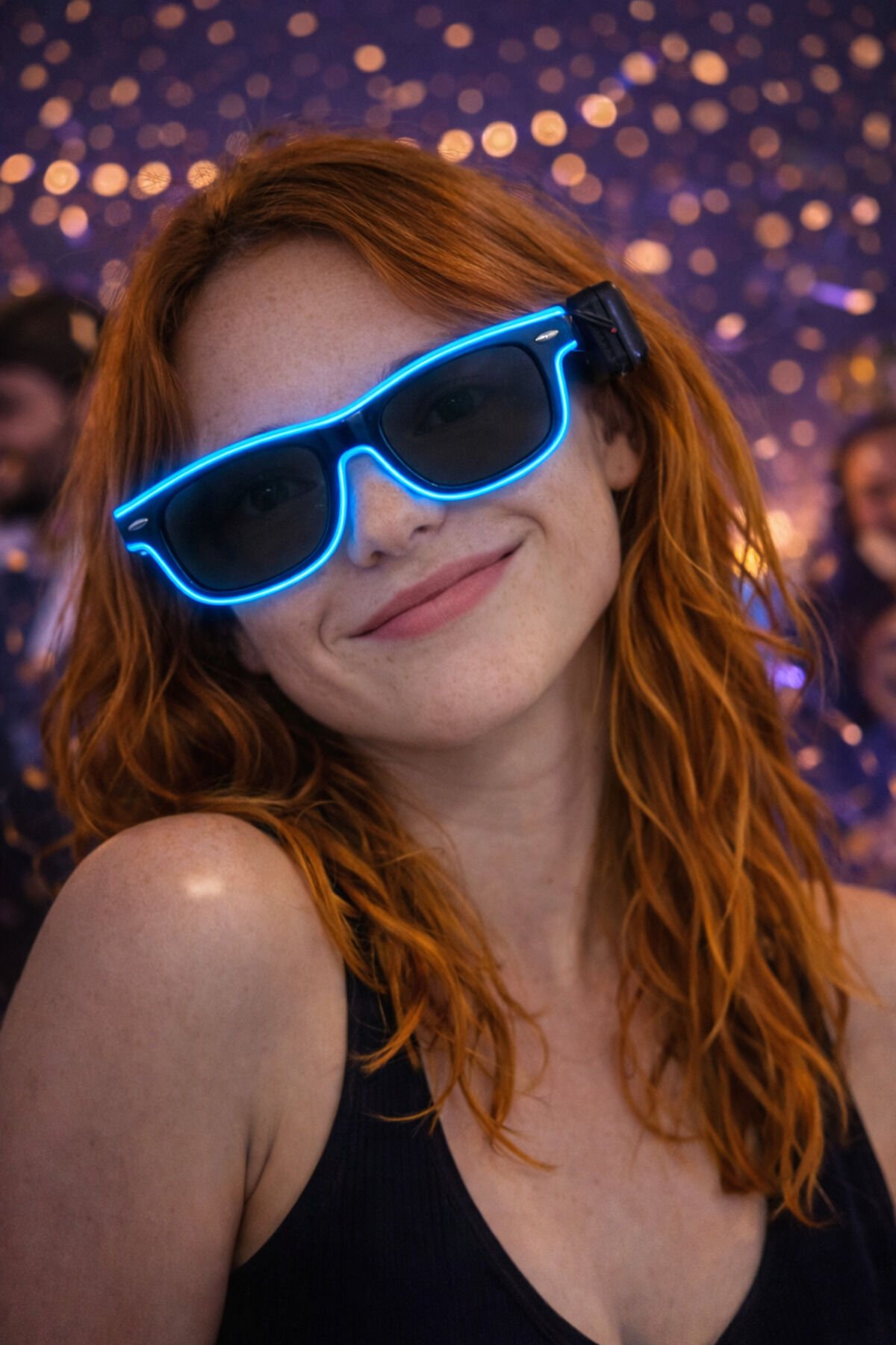 LED Işıklı Parti Gözlük Renk Değiştiren Işıklı Gözlük Festival, Doğum GünÜ Gri