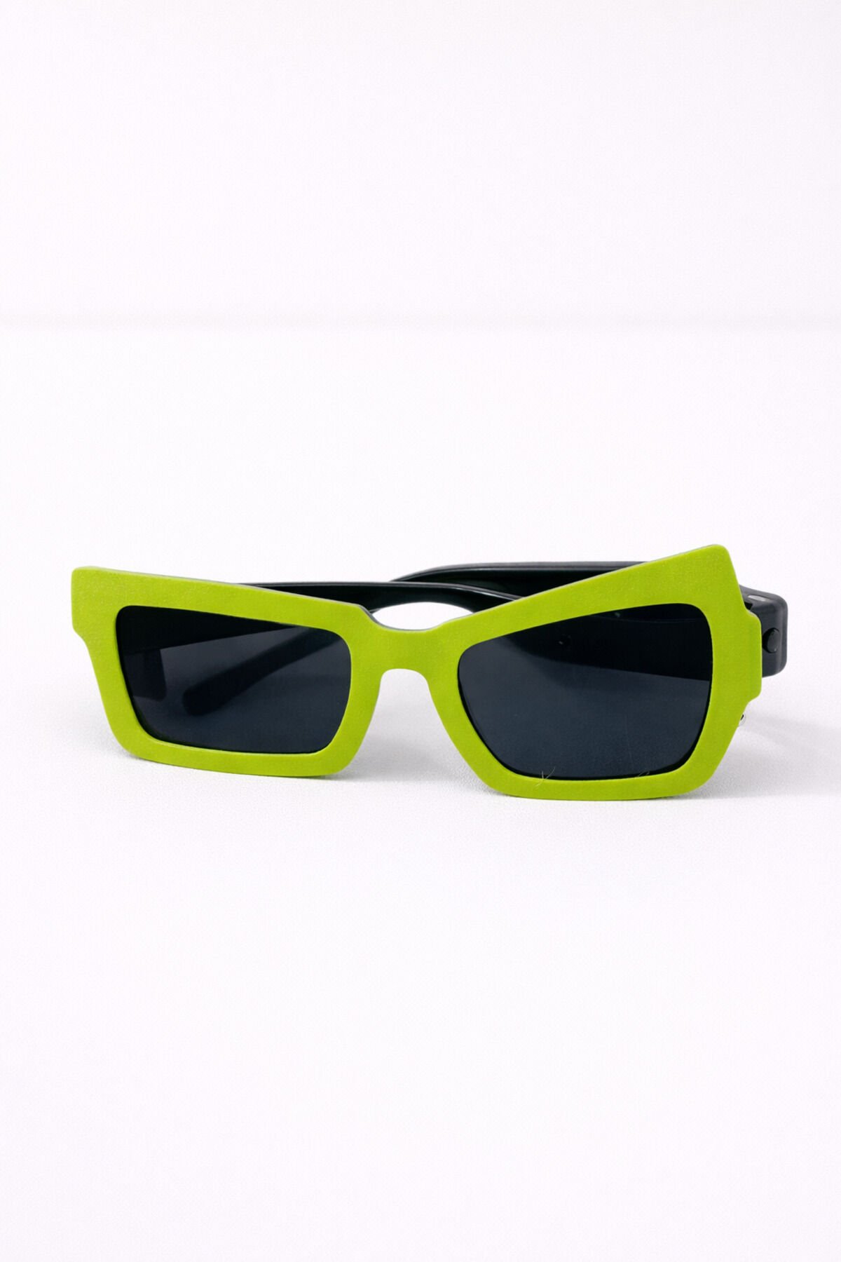 Işıklı Retro Köşeli Işıklı Gözlük Sarı