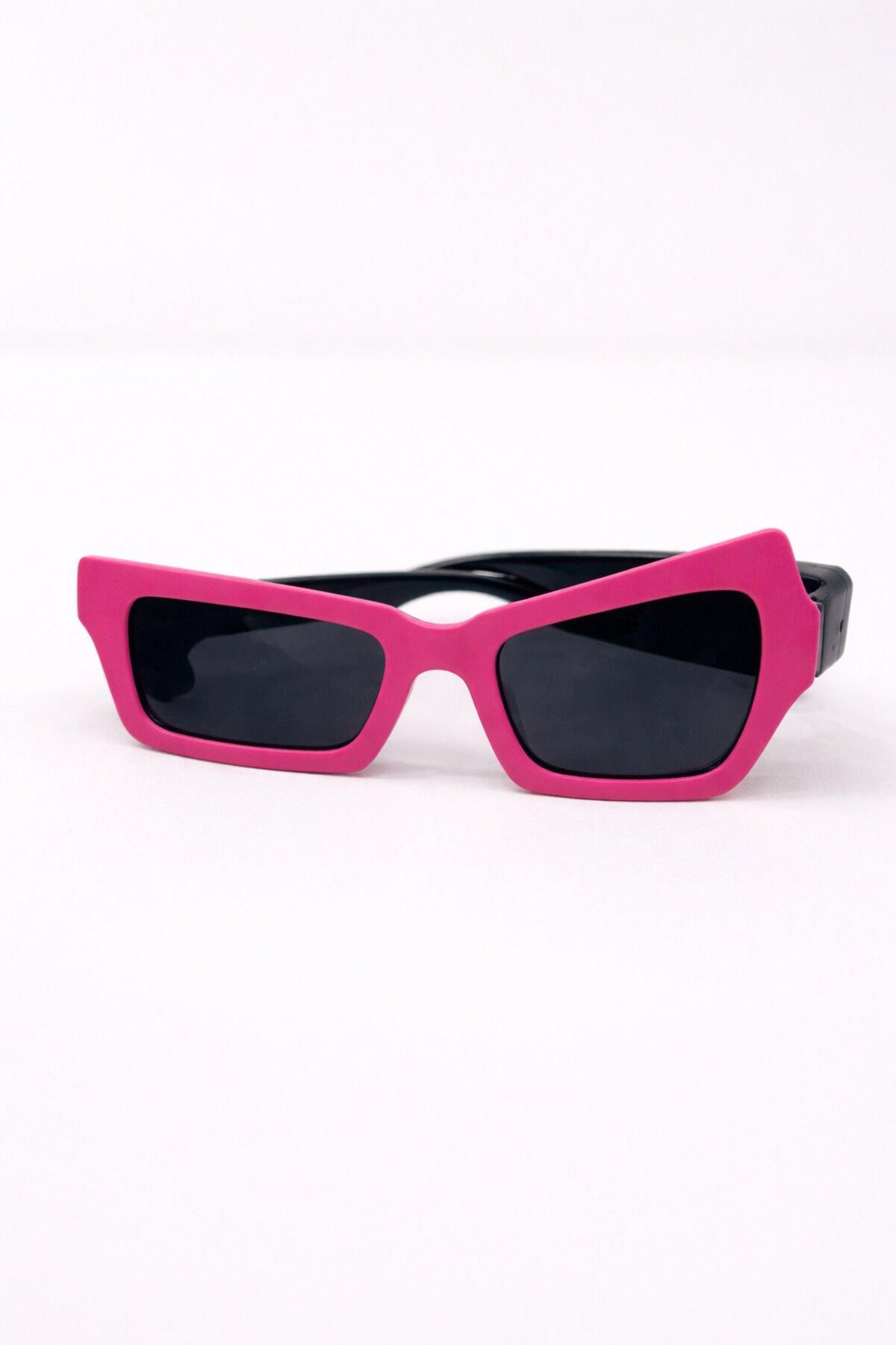 Işıklı Retro Köşeli Işıklı Gözlük Pembe