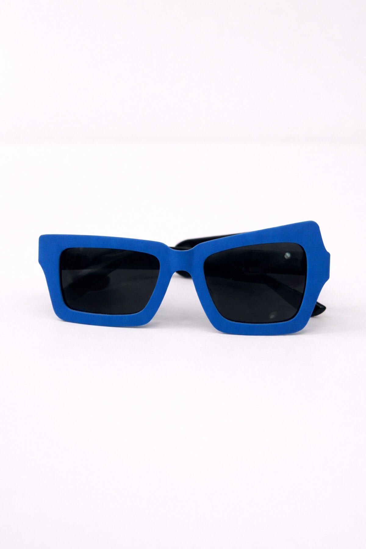 Işıklı Retro Köşeli Işıklı Gözlük Lacivert