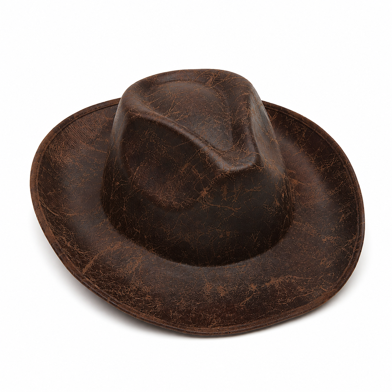 Parti Malzemeleri Kahverengi Vintage Kovboy Şapkası Western Parti Kostüm Aksesuarı Yetişkin