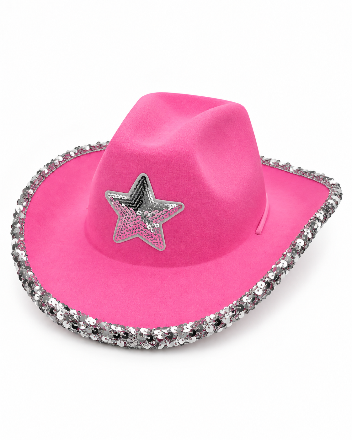 Parti Malzemesi Bride To Be Pembe Kovboy Şapkası Pullu Yıldızlı Bekarlığa Veda Parti Aksesuarı