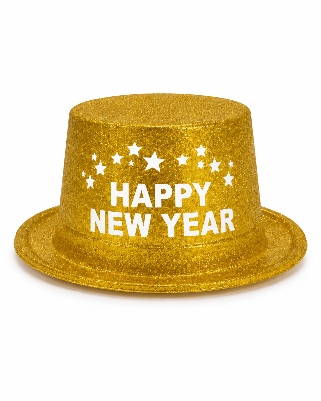 Parti Malzemesi Happy New Year Simli Yılbaşı İngiliz  Şapkası Yetişkin Parti ve Kostüm Aksesuarı Gold