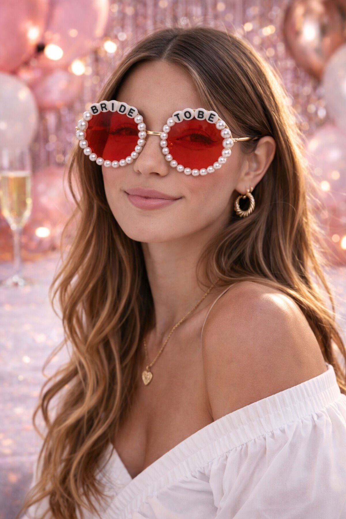 LÜX BRİDE YUVARLAK GÖZLÜK Kırmızı