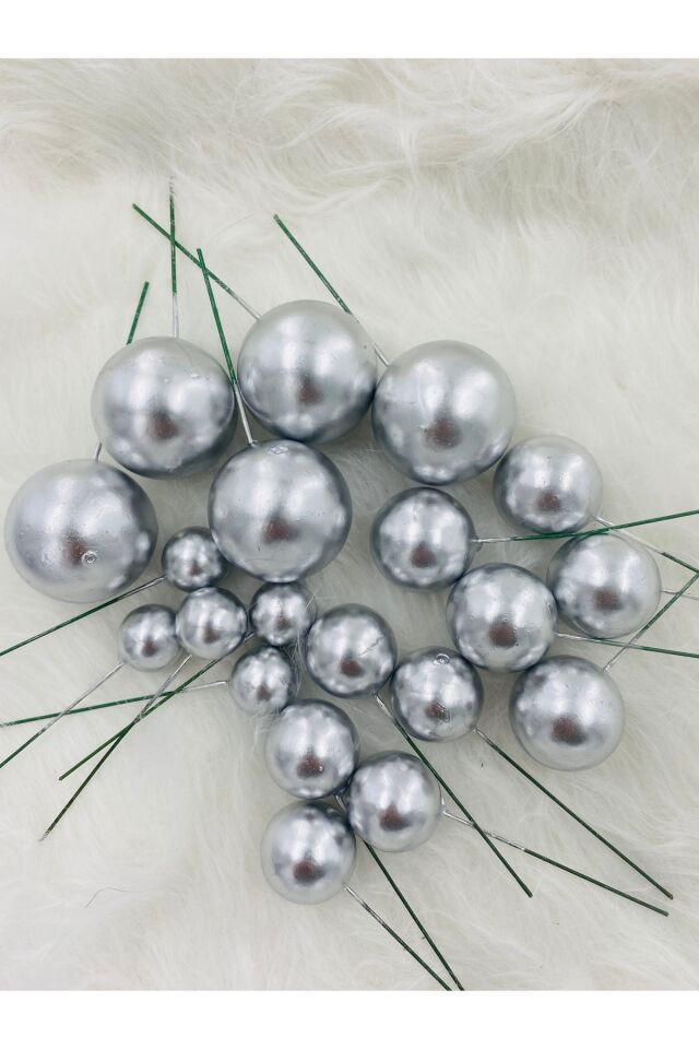 Pasta süsleme topu Gri