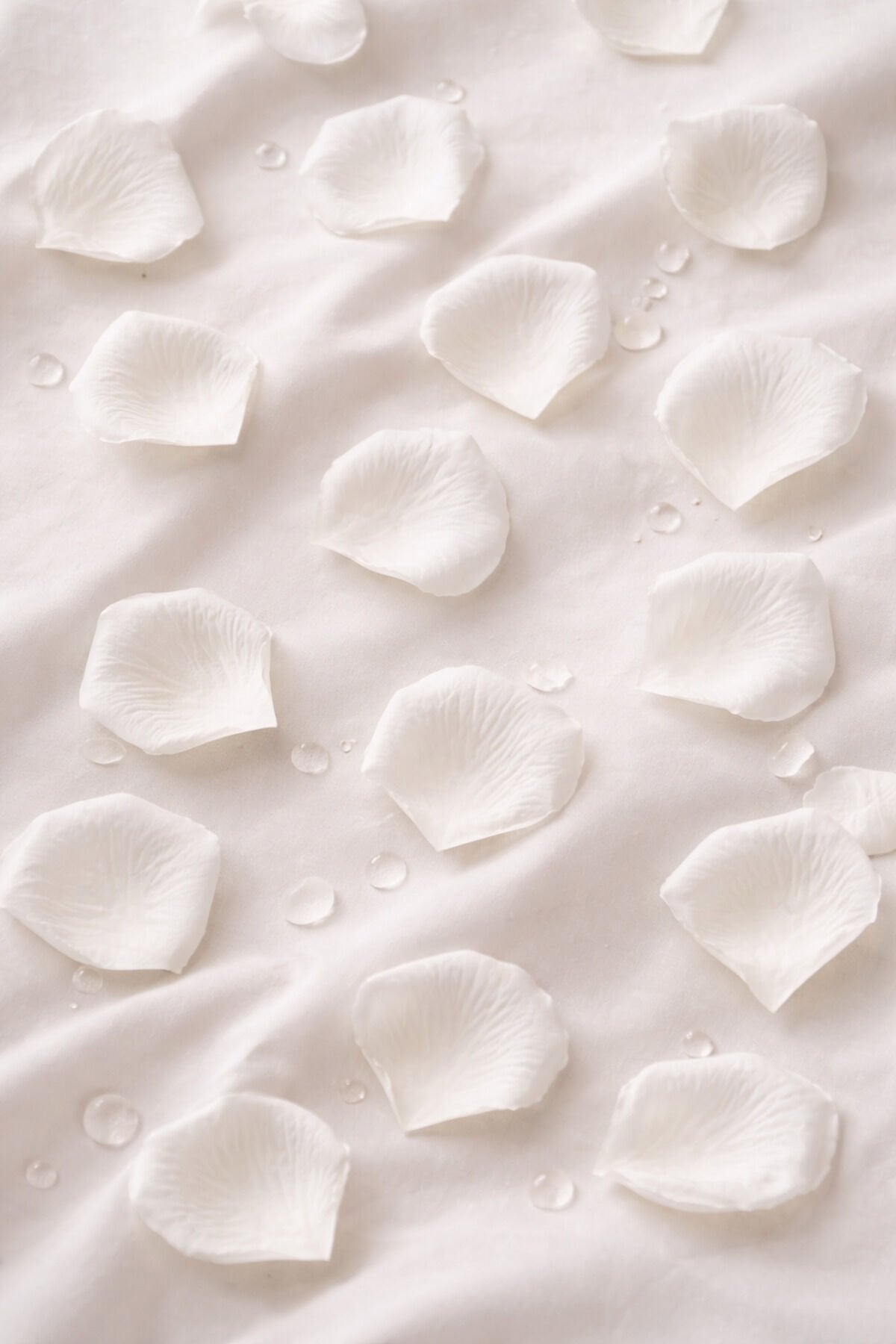 BEYAZ YAPAY GÜL YAPRAĞI -Romantik Dekoratif Gül Yaprakları-Düğün,teklif 144 adet Beyaz