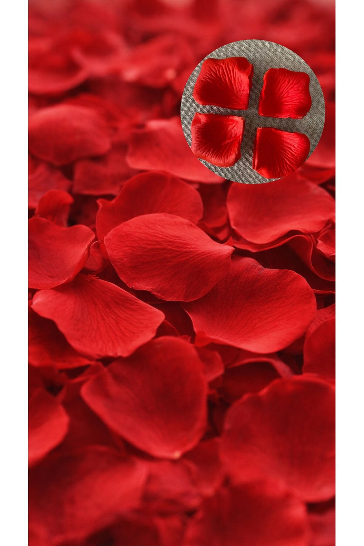 BEYAZ YAPAY GÜL YAPRAĞI -Romantik Dekoratif Gül Yaprakları-Düğün,teklif 144 adet Kırmızı