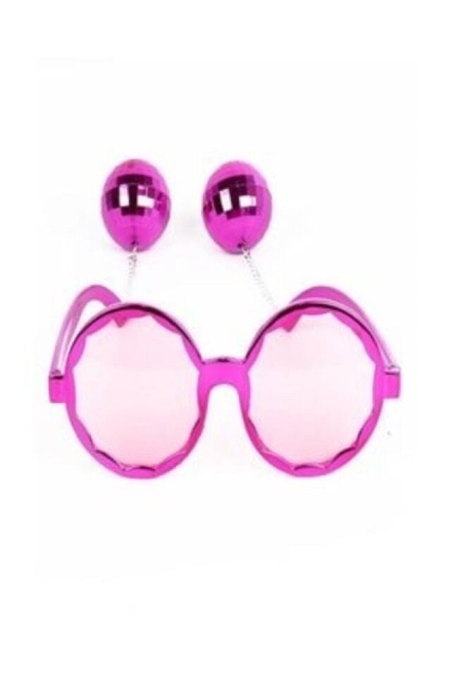 Parti Malzemesi Parti Gözlüğü Disko Toplu Camlı Eğlenceli Parti Gözlüğü Kostüm Aksesuar Pembe
