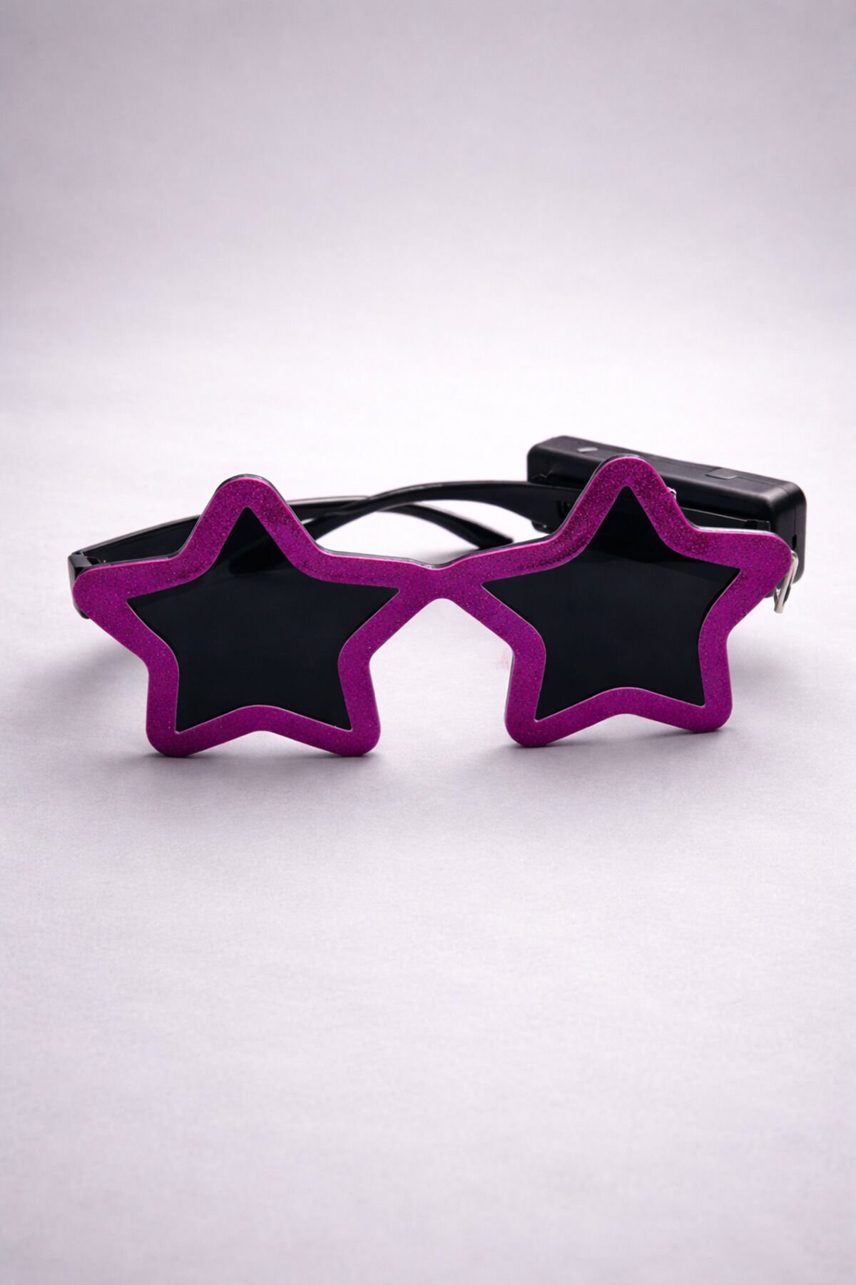Işıklı Yıldız Parti Gözlüğü – LED Neon Efektli Eğlence Gözlüğü Mor