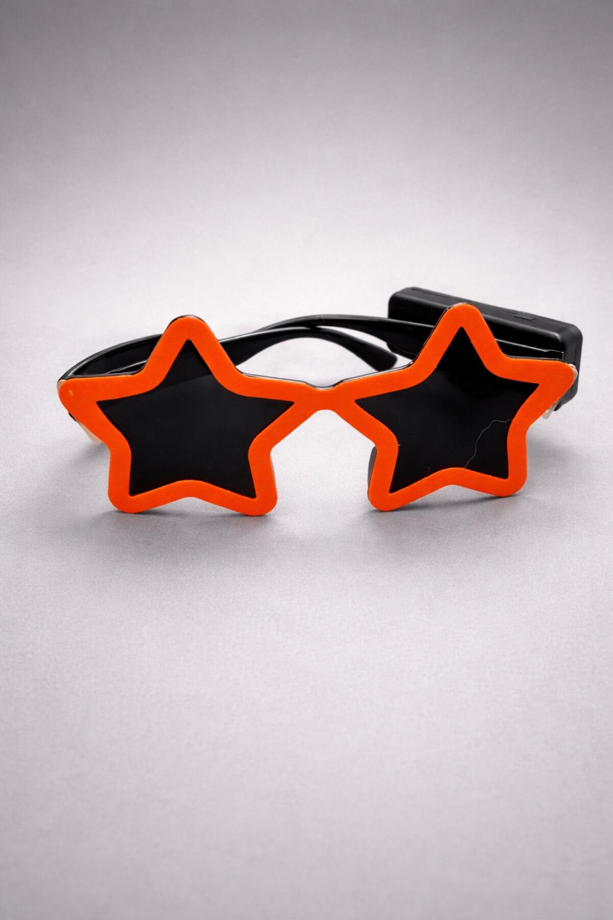 Işıklı Yıldız Parti Gözlüğü – LED Neon Efektli Eğlence Gözlüğü Açık Turuncu