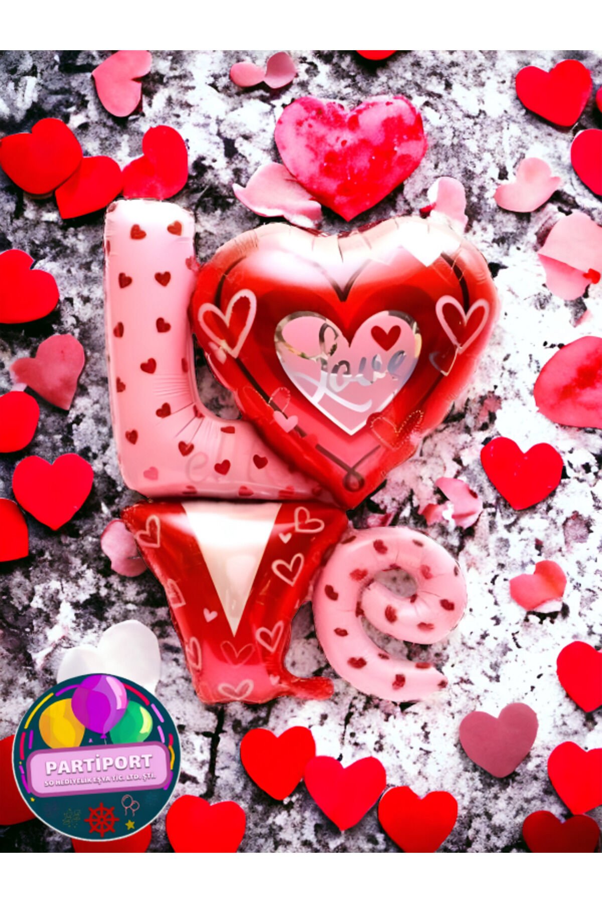 Folyo Balon Love Aşk Yazısı Sevgililer Günü Nişan Düğün Dekorasyonu Açık Hava için Balon