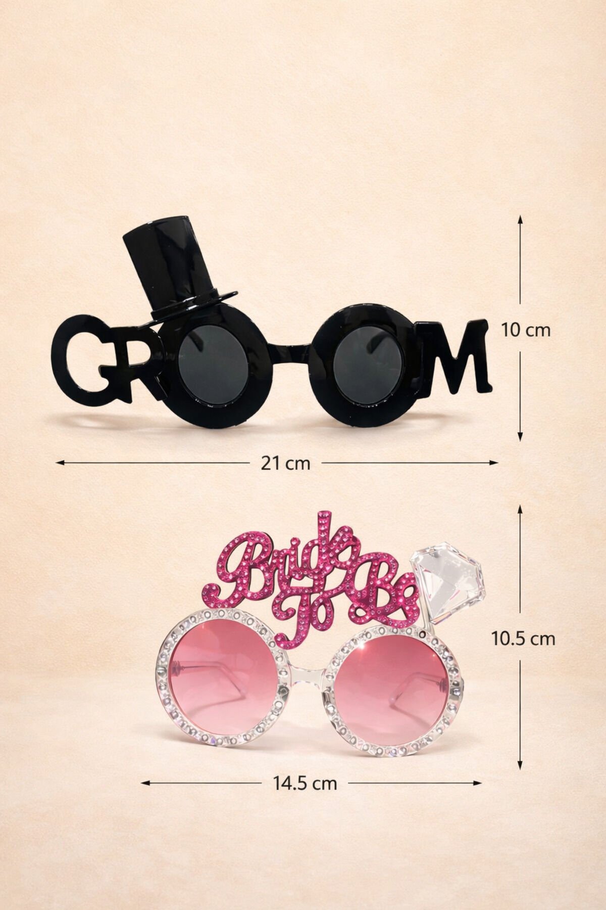 Bride To Be ve Groom Parti Gözlüğü Seti – Bekarlığa Veda, Düğün, Nişan, Bride Groom