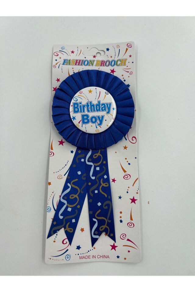 Baby Shower Anne Rozeti Mavi Kurdeleli Baby Shower Parti Arması İğneli Rozet 6 ADET