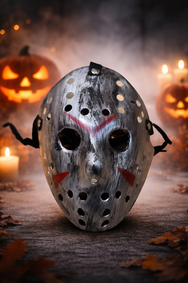 Parti Malzemesi Jason Tarzı Korku Maskesi Delikli Hockey Maske Halloween Kostüm Aksesuarı