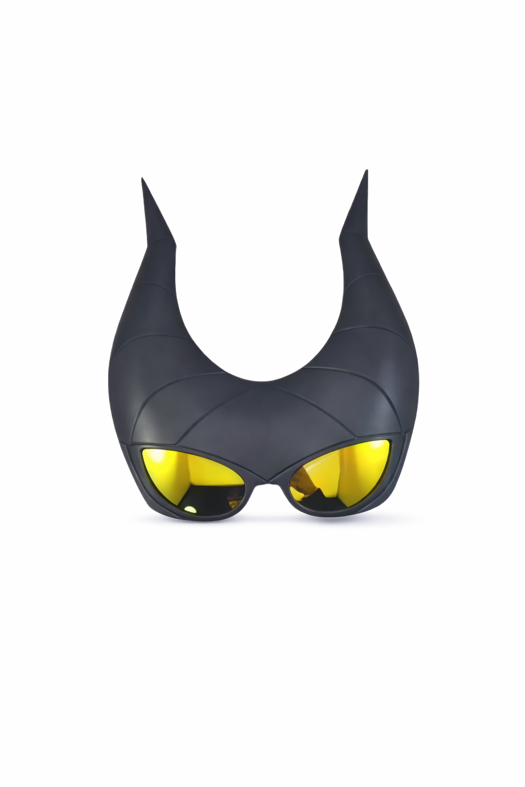 Parti Malzemesi  Batman Tarzı Maskeli Gözlük Sarı Camlı Parti Gözlüğü Halloween Kostüm Aksesuarı