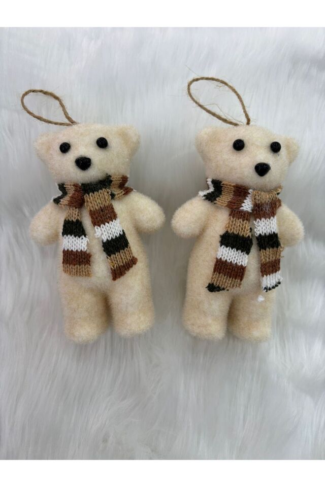 ÇAM AĞACI SÜSÜ 2 Lİ AYI 11 CM