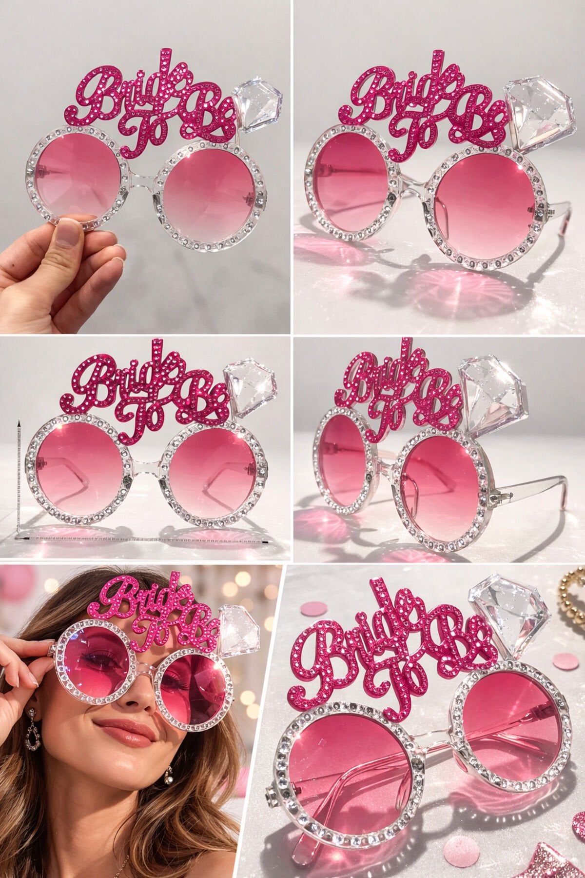 Parti Malzemesi  BRİDE GÖZLÜK PEMBE