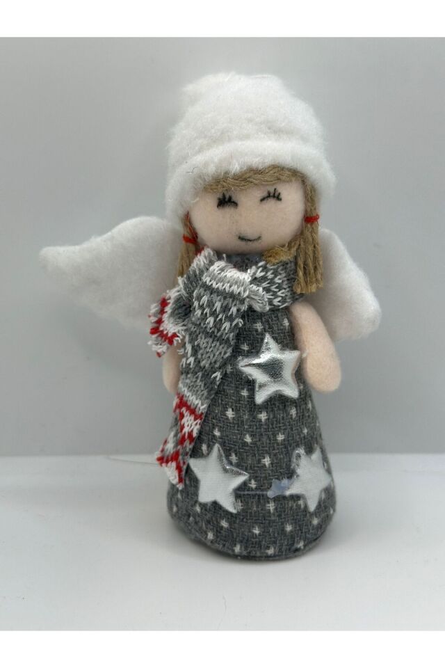 Parti Malzemesi  Kar Perisi Dekoratif Biblo 17 cm Yılbaşı Süsü Noel Melek Figürü Ev Dekoru