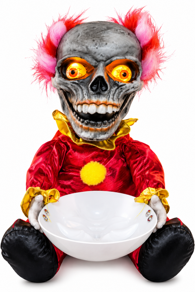 Parti Malzemeleri Halloween Cee Yapan Korkunç Bebek – Maskesi Açılan Sesli Işıklı Hareketli Palyaço Dekoru