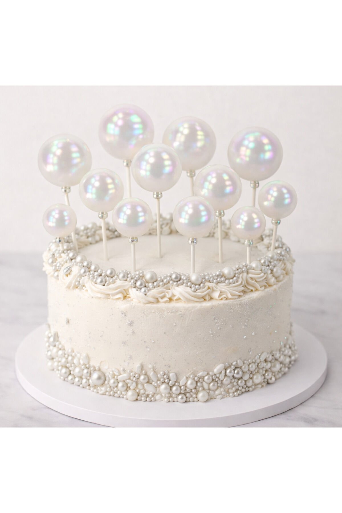 PASTA SÜSLEME TOPU İNCİ BEYAZ