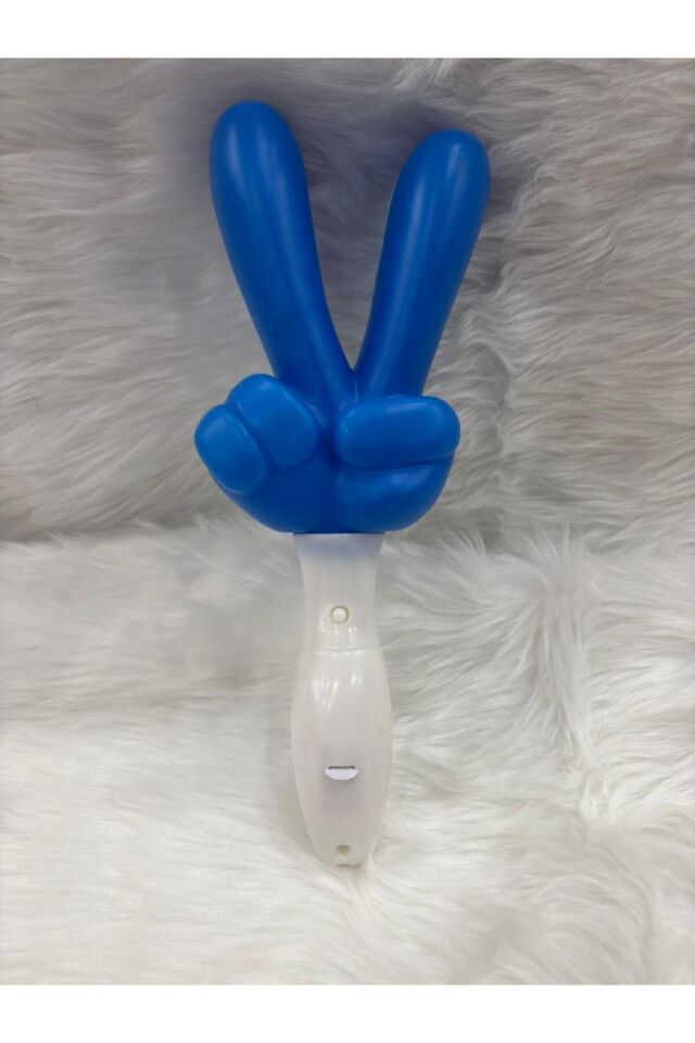 LED Işıklı Barış İşareti El Oyuncağı 6 Renk Işıklı Parti Aksesuarı