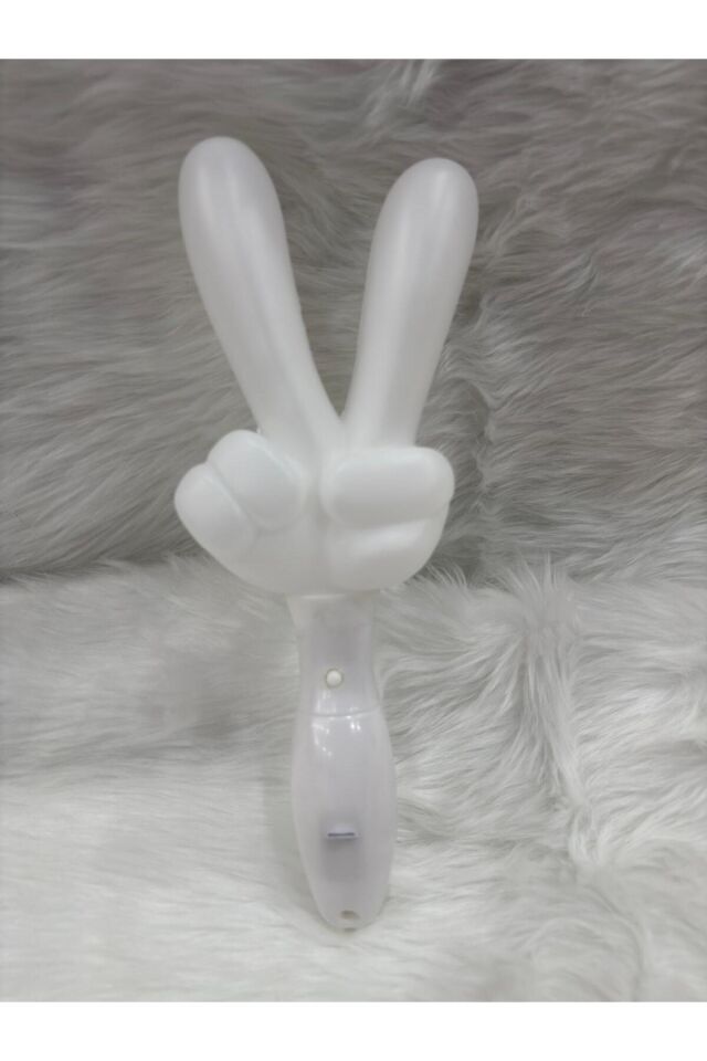 LED Işıklı Barış İşareti El Oyuncağı 6 Renk Işıklı Parti Aksesuarı