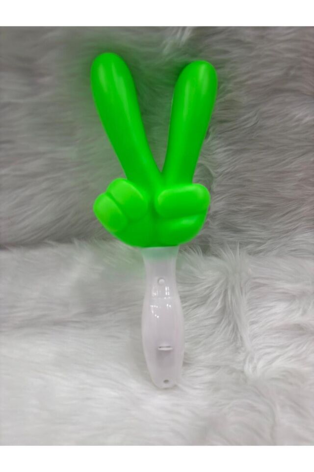 LED Işıklı Barış İşareti El Oyuncağı 6 Renk Işıklı Parti Aksesuarı