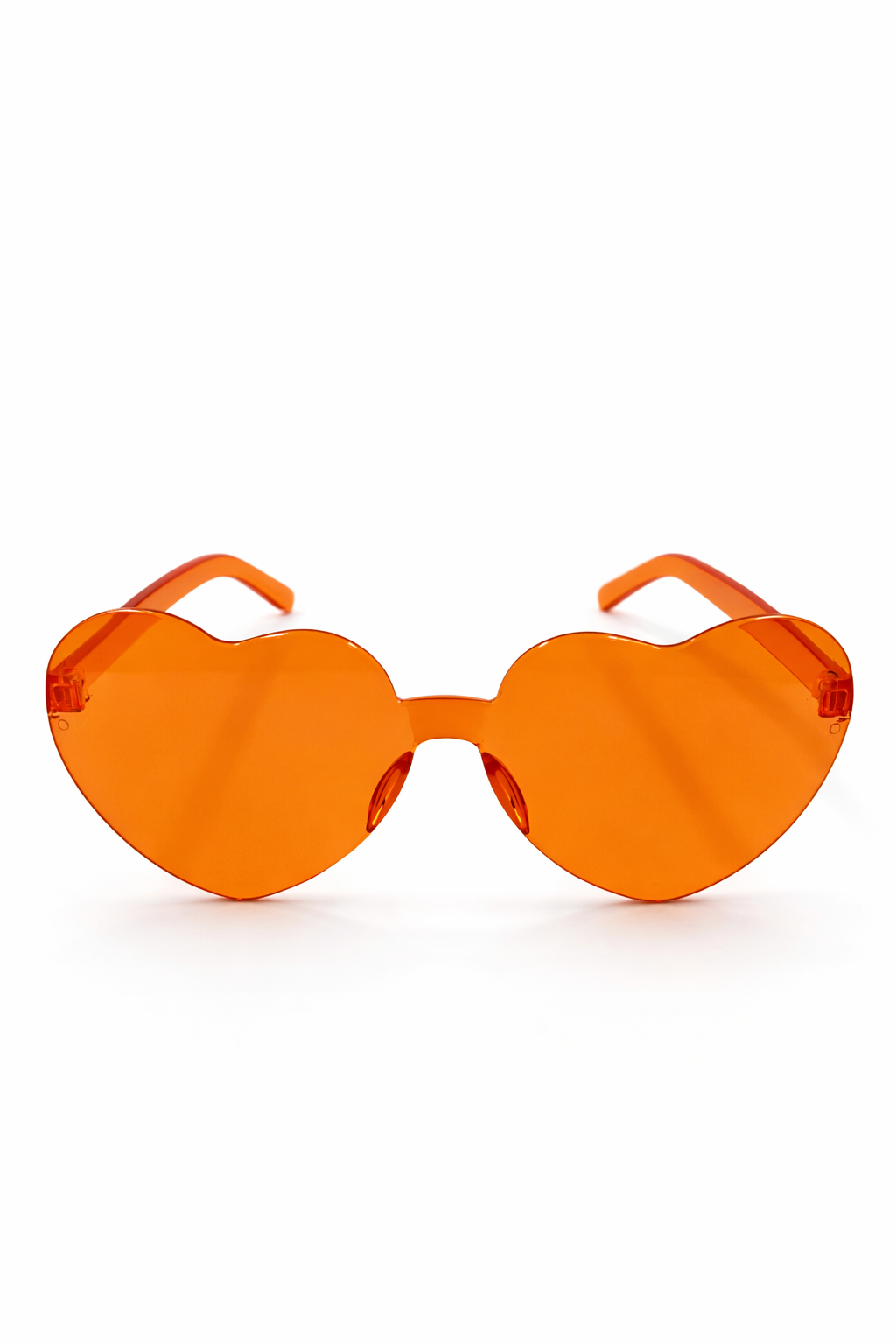 Parti Malzemesi Kalp Şekilli Parti Gözlüğü – Renkli Camlı Eğlenceli Parti Gözlüğü Doğum Günü & Organizasyon Aksesuarı Turuncu