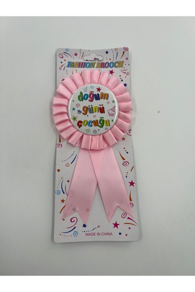 Doğum Günü Çocuğu Rozeti İsim Yazılabilir Kız Erkek Çocuk Parti Arması Kurdeleli 6 Adet