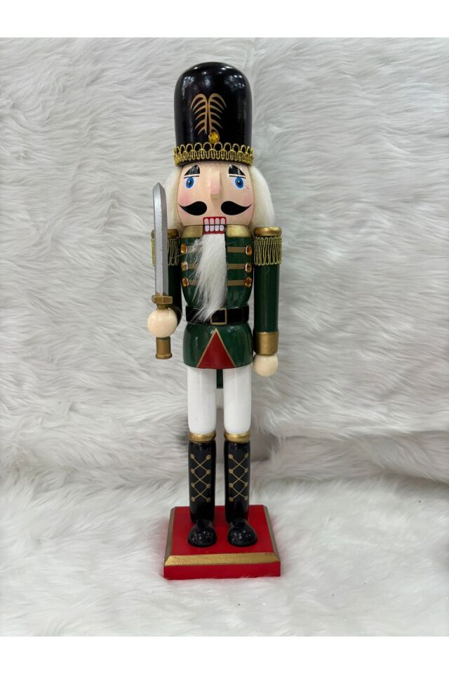 Parti Malzemesi  Dekoratif Ahşap Kurşun Asker Biblo 30 cm – Yılbaşı & Noel Süsleme Figürü