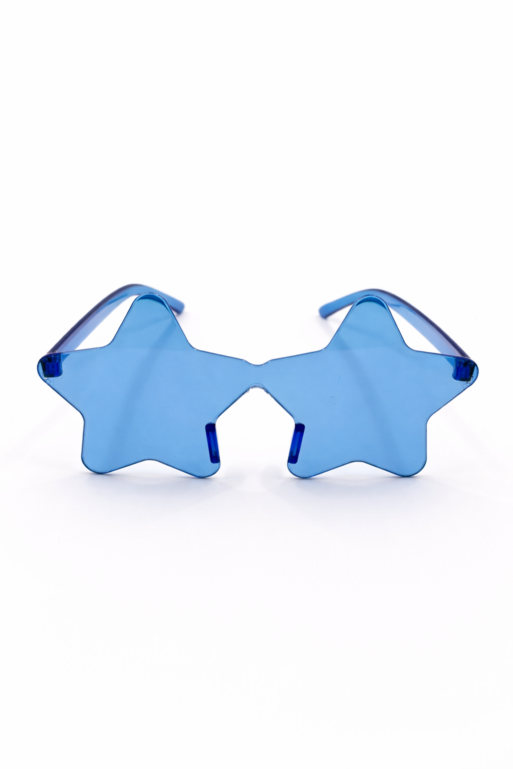 Yıldız Parti Gözlüğü Şeffaf Model Doğum Günü Bekarlığa Veda Eğlence Gözlüğü Mavi