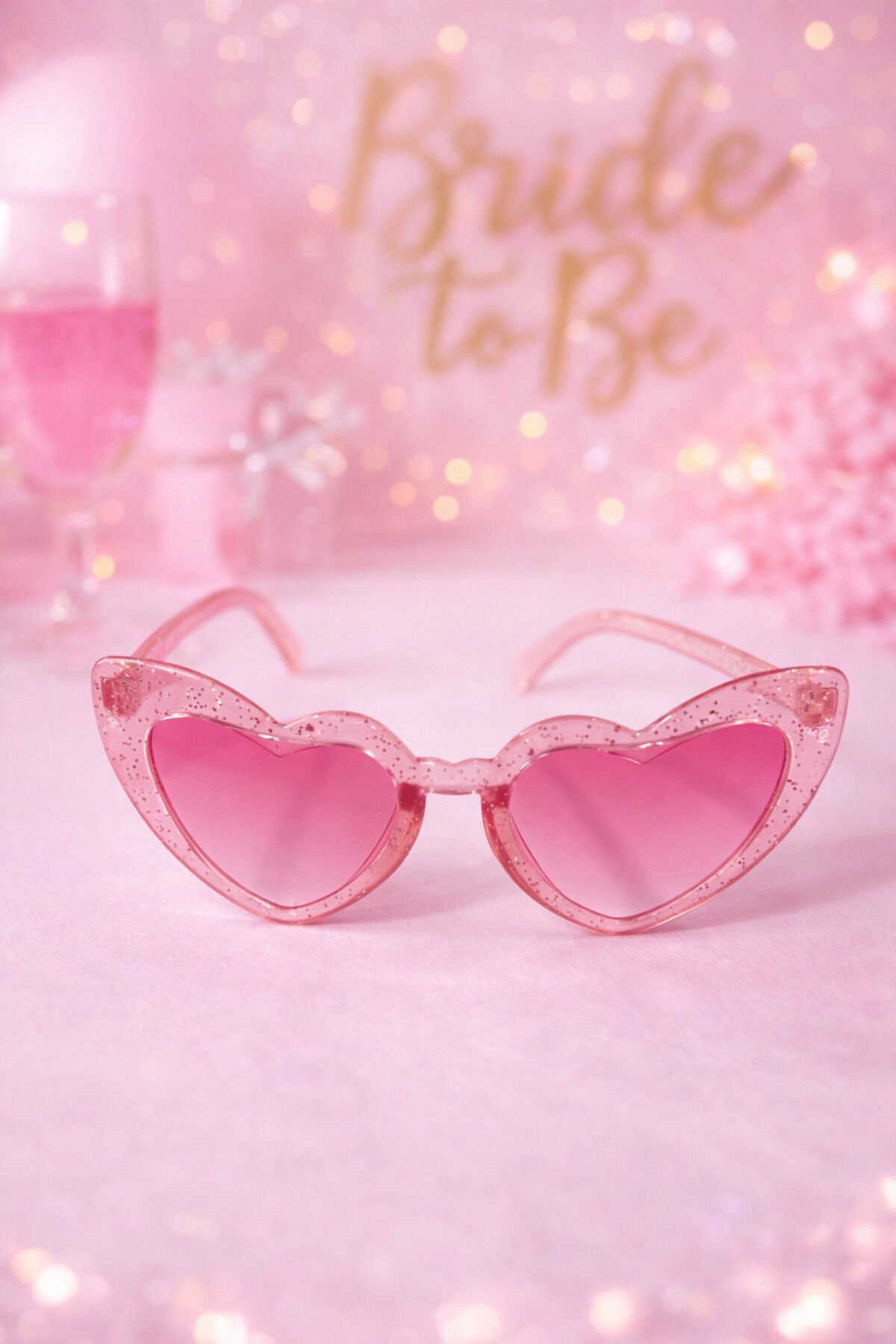 Parti Malzemesi  Bride To Be Pembe Kalp Parti Gözlük – Bekarlığa Veda & Kına Gecesi Konsepti