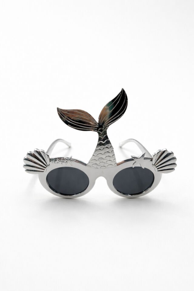 Deniz Kızı Parti Gözlüğü Gümüş Deniz Kabuğu Deniz Yıldızı Parti Gözlüğü Deniz Temalı Aksesuar