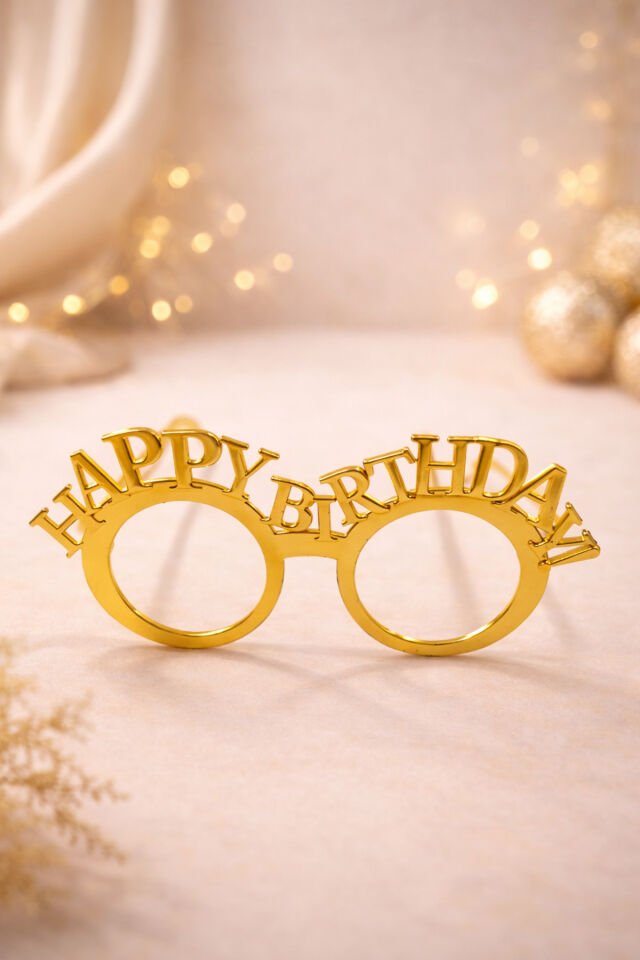 12’li Happy Birthday Parti Gözlüğü Seti – Renkli Doğum Günü Eğlence Gözlüğü