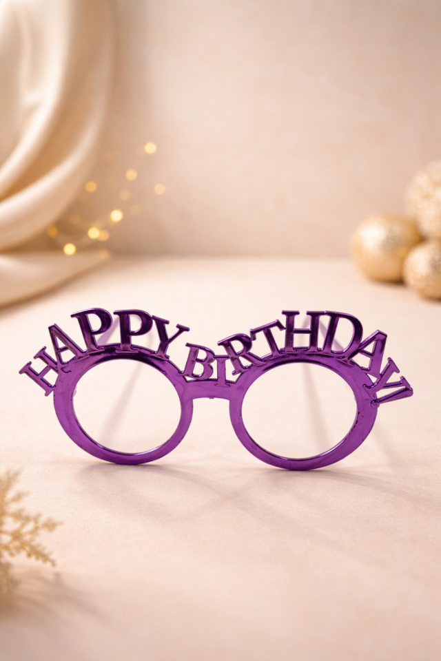 12’li Happy Birthday Parti Gözlüğü Seti – Renkli Doğum Günü Eğlence Gözlüğü