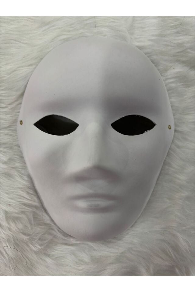 Boyanabilir Beyaz Tam Yüz Maske –  Hobi Parti Boyama Maskesi