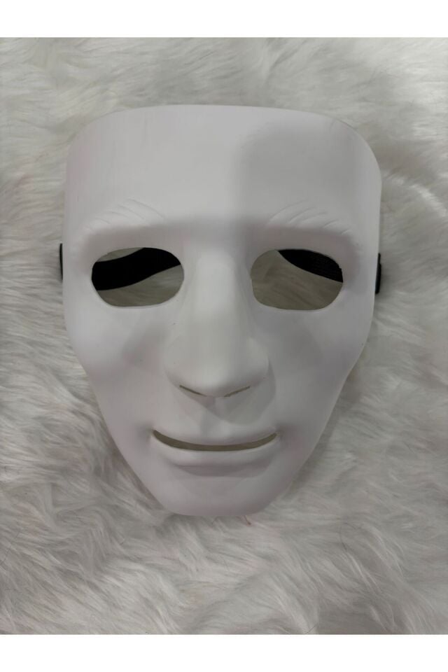 Boyanabilir Beyaz Tam Yüz Maske – Boyama Maskesi Parti Hobi Maske