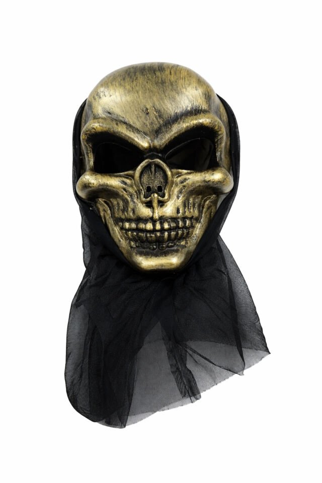Kurukafa Maske Gold Halloween Cadılar Bayramı Parti Aksesuarı