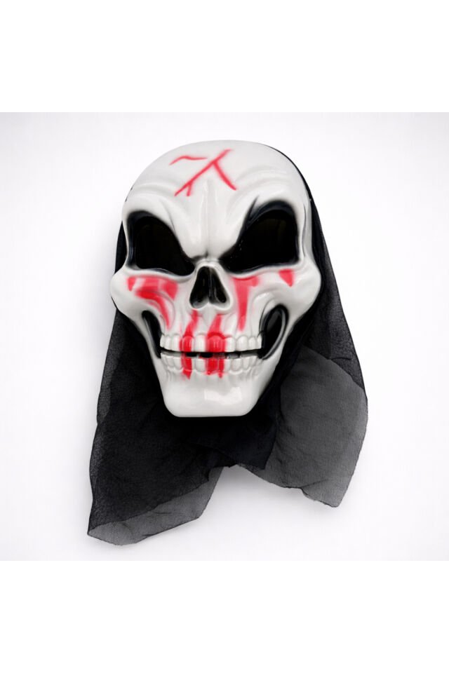 Parti Malzemesi Kurukafa Beyaz Maske Halloween Cadılar Bayramı Parti Aksesuarı