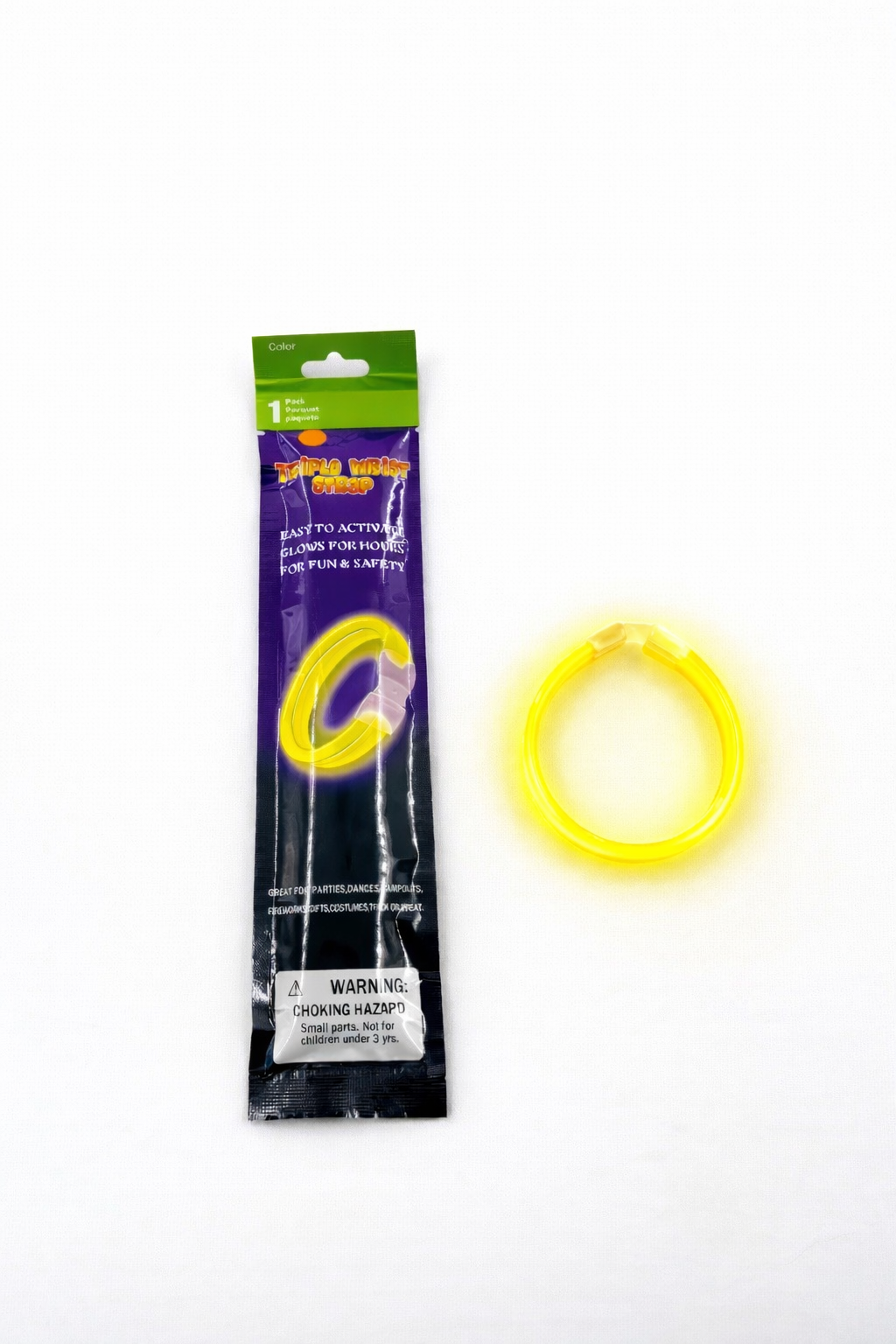 Parti Malzemesi Glow Stick Bileklik  Işıklı Neon Parti Bilekliği Kırmalı Işık Bileklik Sarı