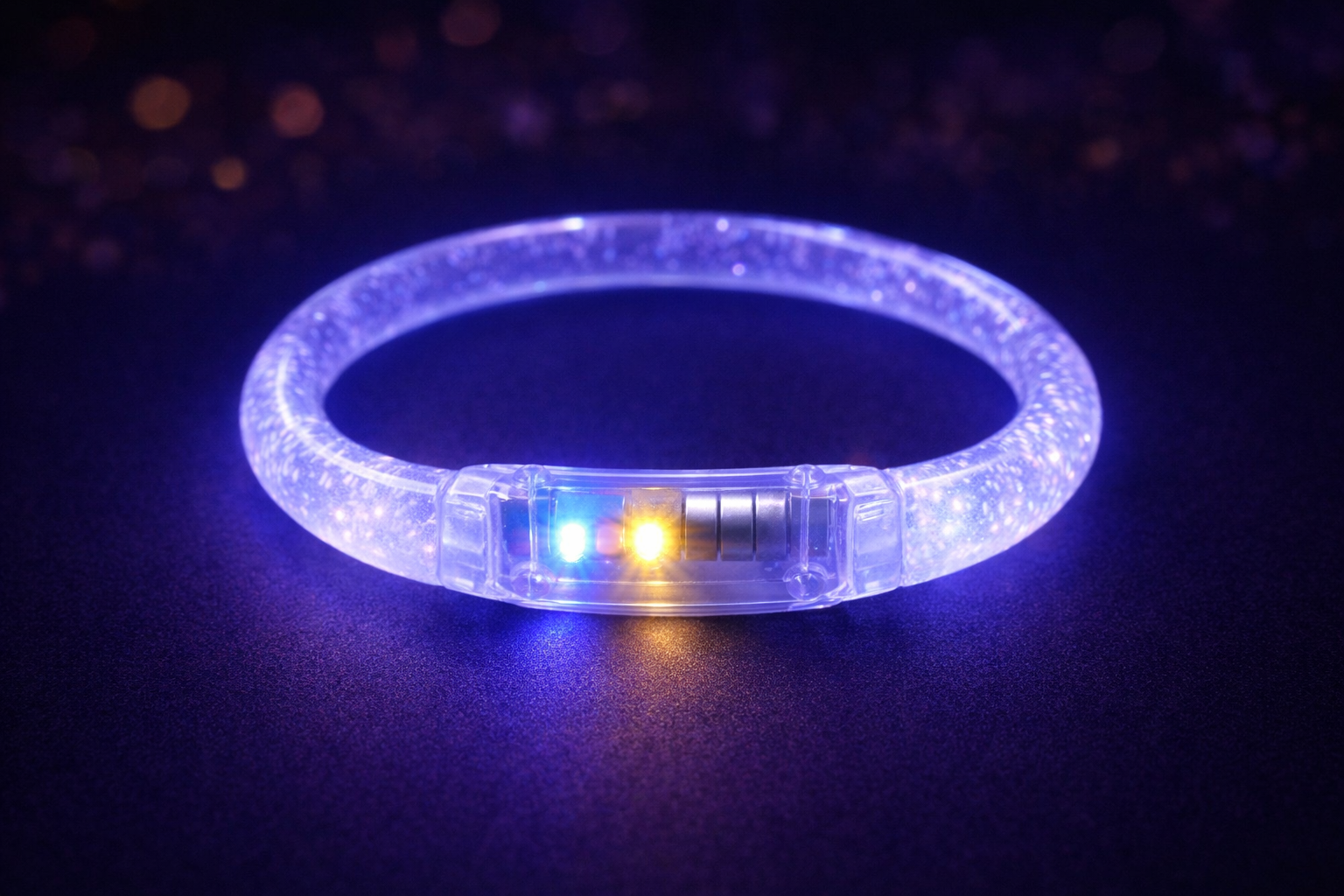 Parti Malzemesi LED Işıklı Parti Bilekliği  Neon Glow Bileklik Eğlence Konser Festival Aksesuarı 1 adet Beyaz