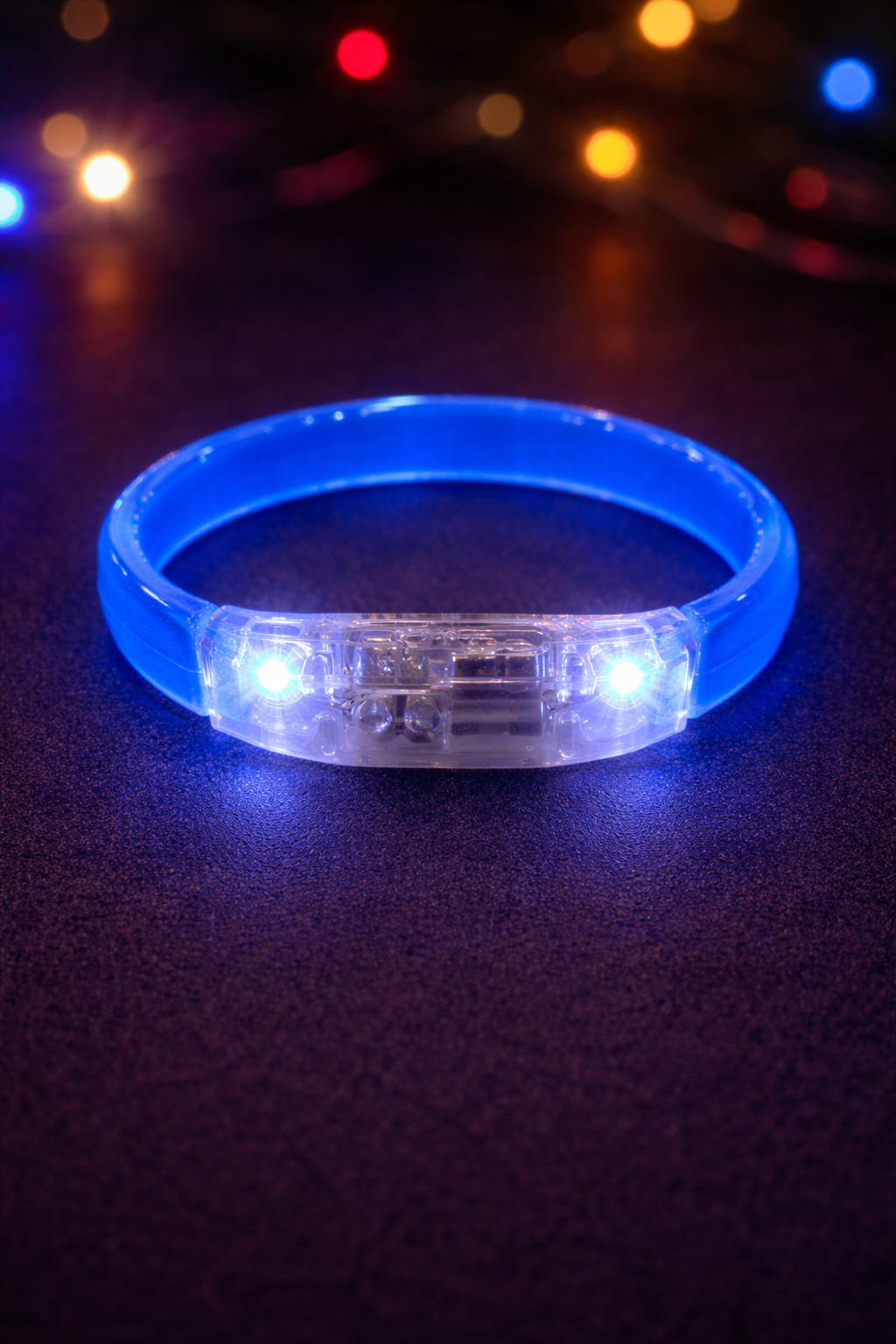 Parti Malzemesi LED Işıklı Parti Bilekliği  Neon Glow Bileklik Eğlence Konser Festival Aksesuarı 1 adet Mavi